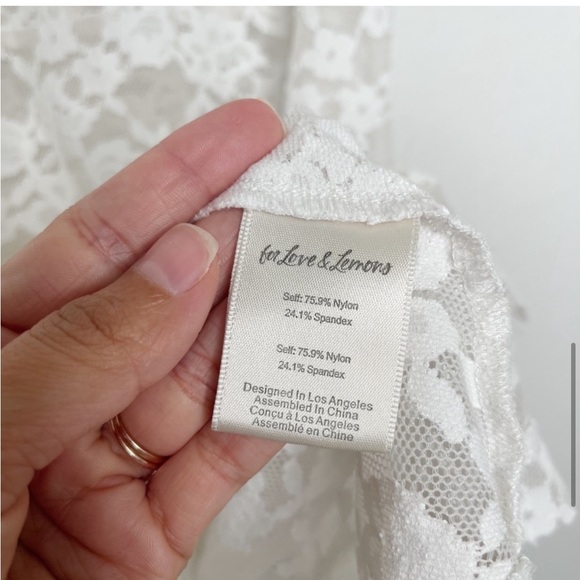 For Love & Lemons x Victoria’s Secret Lou Lace White Floral Slip Mini Dress - Picture 5 of 11